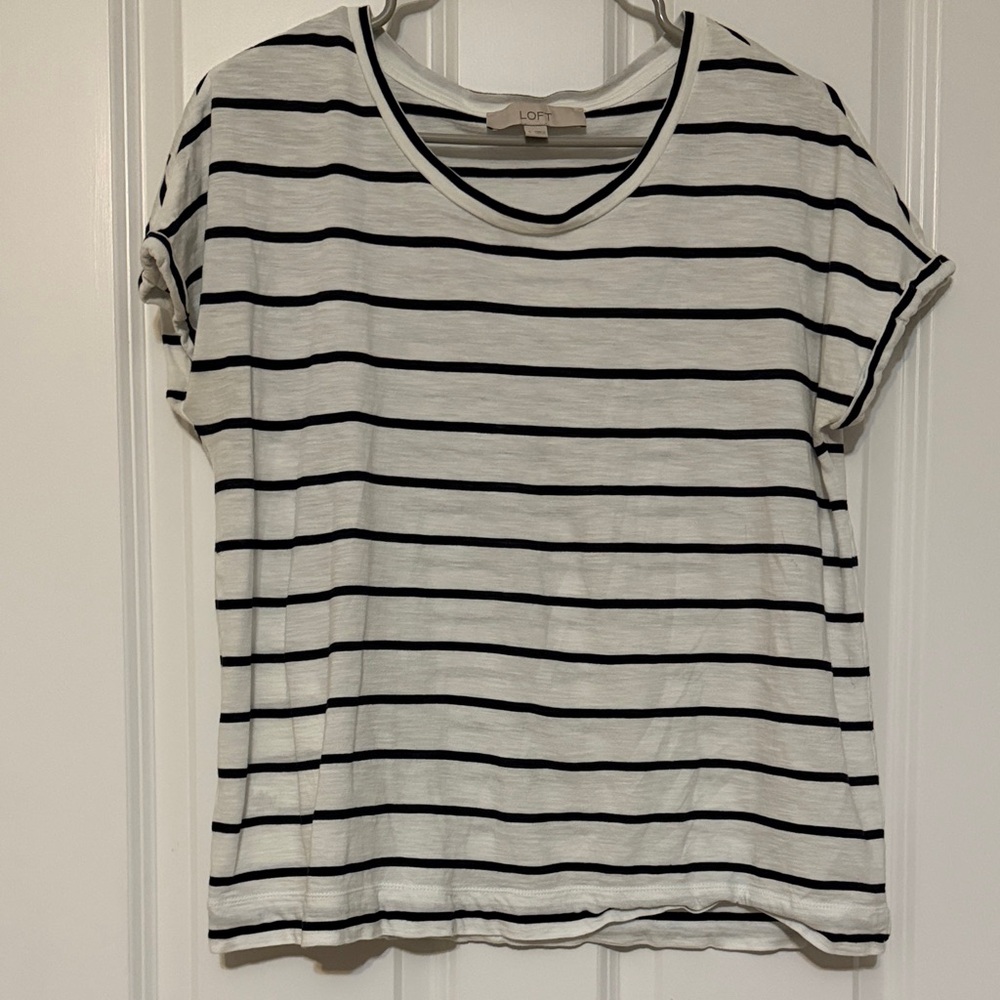 LOFT Classic Striped Short Sleeve Tee